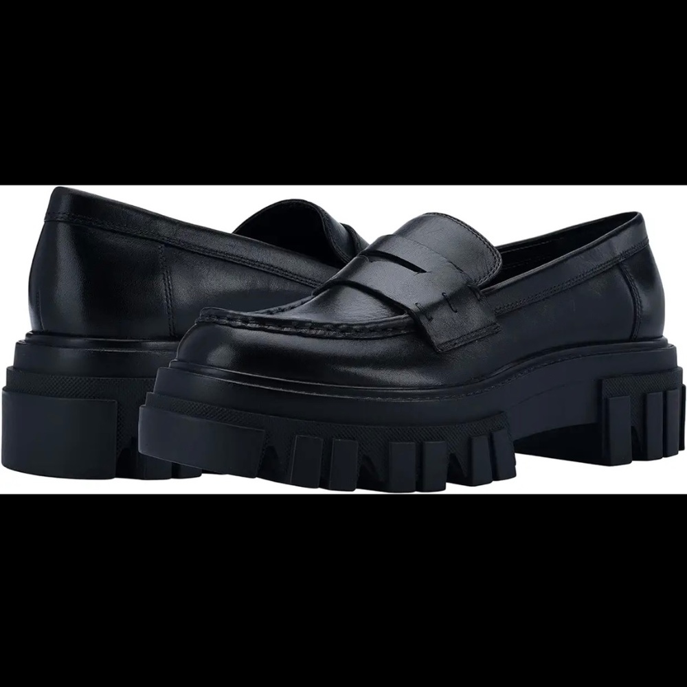 Marc fisher LTD black platform loafers 8.5